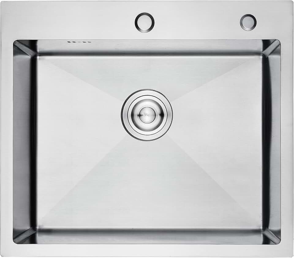 Ibergrif M85545 Küchenspüle Edelstahl 55x45 cm Einbau oben 1 Becken