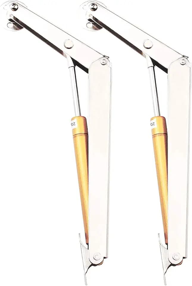Klappenbeschlag Gasdruckfeder, Tiberham 200Nm Klappenhalter Gasdfeder Stütze, Hydraulic Gasdruckdämpfer Scharniere für Klappen, Tatami, Schrank, Spielzeugkiste (2 Stück)