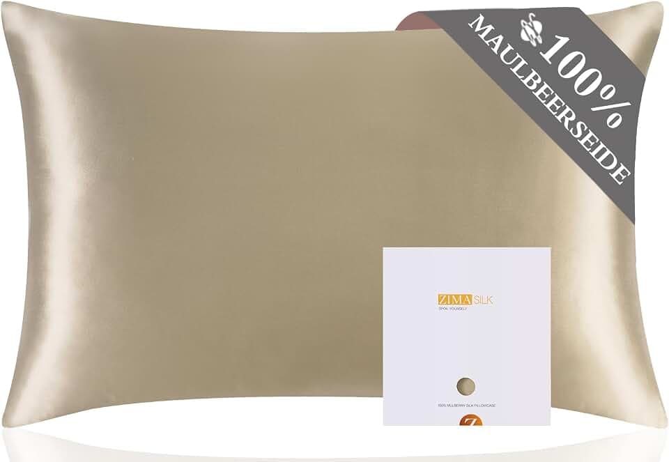 ZIMASILK Seidenkissenbezug 40x80 cm aus 100% Maulbeerseide, 19 Momme