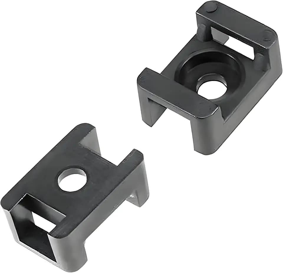 Kabelbinder-Befestigungsclips für Kabelbinder bis zu 9 mm, entworfen für 5 mm (M5) Schrauben, Schwarz, 150 Stück