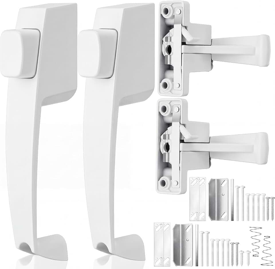 Novabright Storm and Screen Door Handle, White