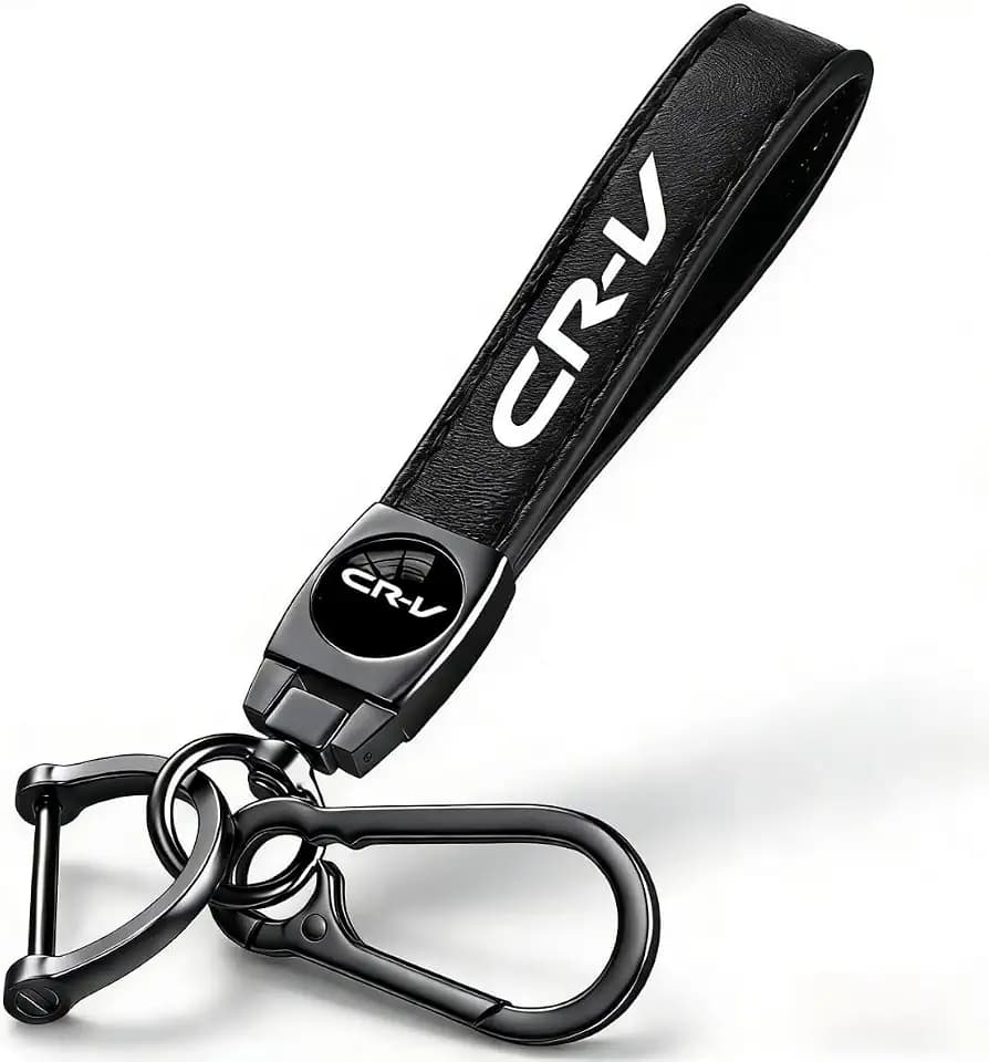 Black Car Keychain, Premium Metal & Leather, Anti-Scratch Anti-Drop, Compatible with Cars