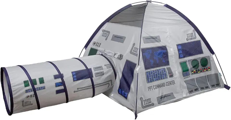 Pacific Play Tents 20419 Command Center Tent + Tunnel Combo 58" x 58" x 46"