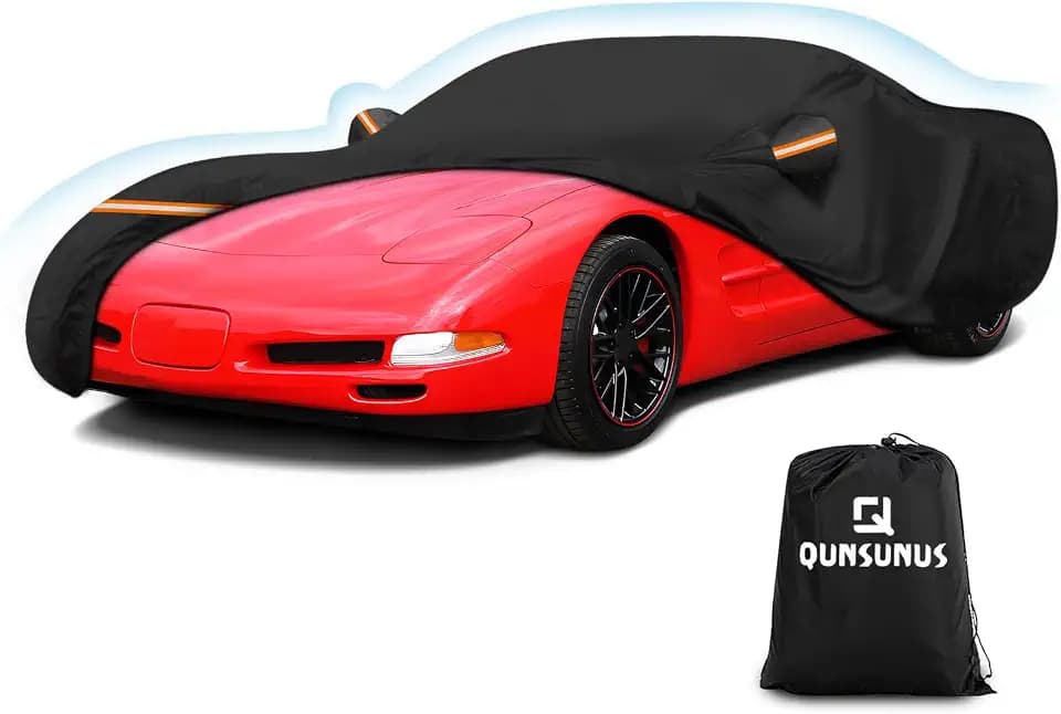 QUNSUNUS Car Cover for Corvette C4 C5 C6 C7 1984-2019 with Cotton Lining