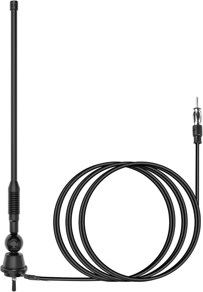 Car Radio Antenna AM FM Waterproof Marine Antenna for Golf Cart ATV UTV RV Car Stereo Boat Mast Flexible Truck Excavator Tractor RVR Yacht Pontoon