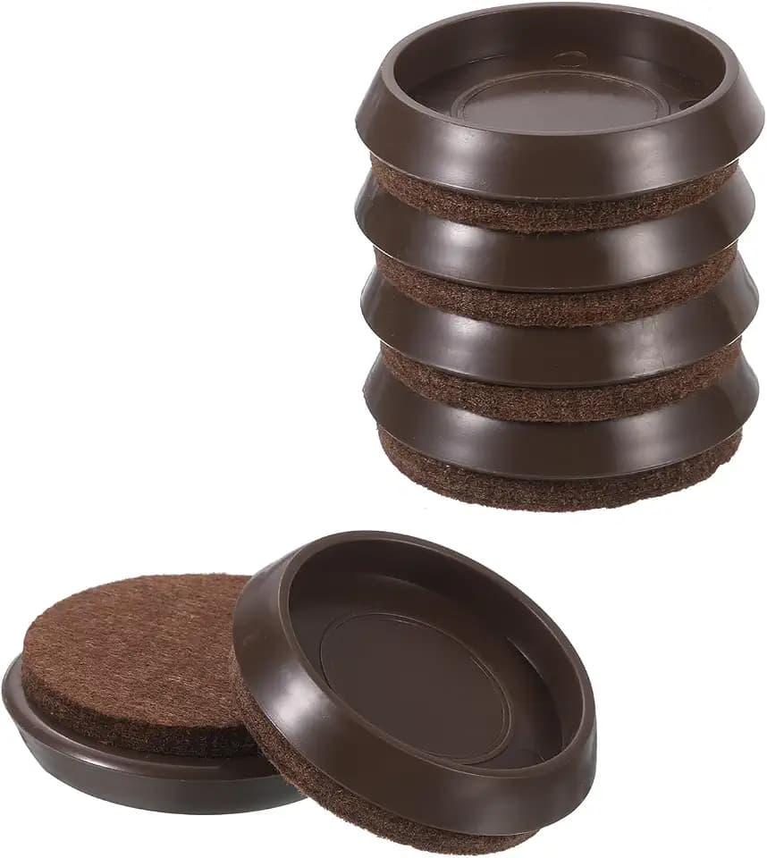 uxcell Furniture Pads, 10 Pcs 1-3/4" Furniture Moving Pads Round Chair Legs Floors Protectors with Felt for Carpet Hardwood Floor Heavy Furniture