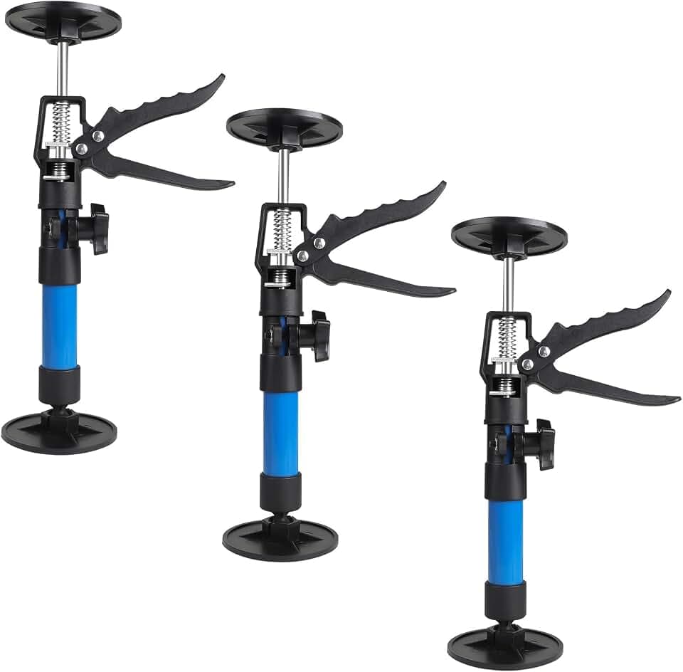3 Stück Zargenspanner 30-59cm, Türzargenspanner, Ladungssicherung Stange, Teleskopstützen, Stützen Höhenverstellbar, Maximale Tragfähigkeit 40 kg, Zur Unterstützung von Türzargen, Schränken