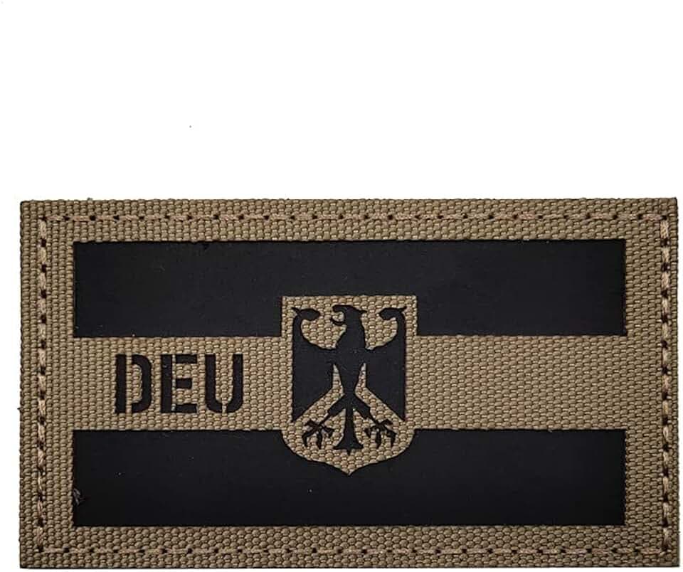 DEU Deutsche Flagge IR Infrarot Reflektierend Patches Klett Für Taktische Militär Kleidung Rucksack Baseballkappe Uniform Weste Hundegeschirr Patch