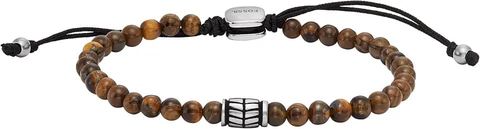 Fossil Men's Beaded Bracelet