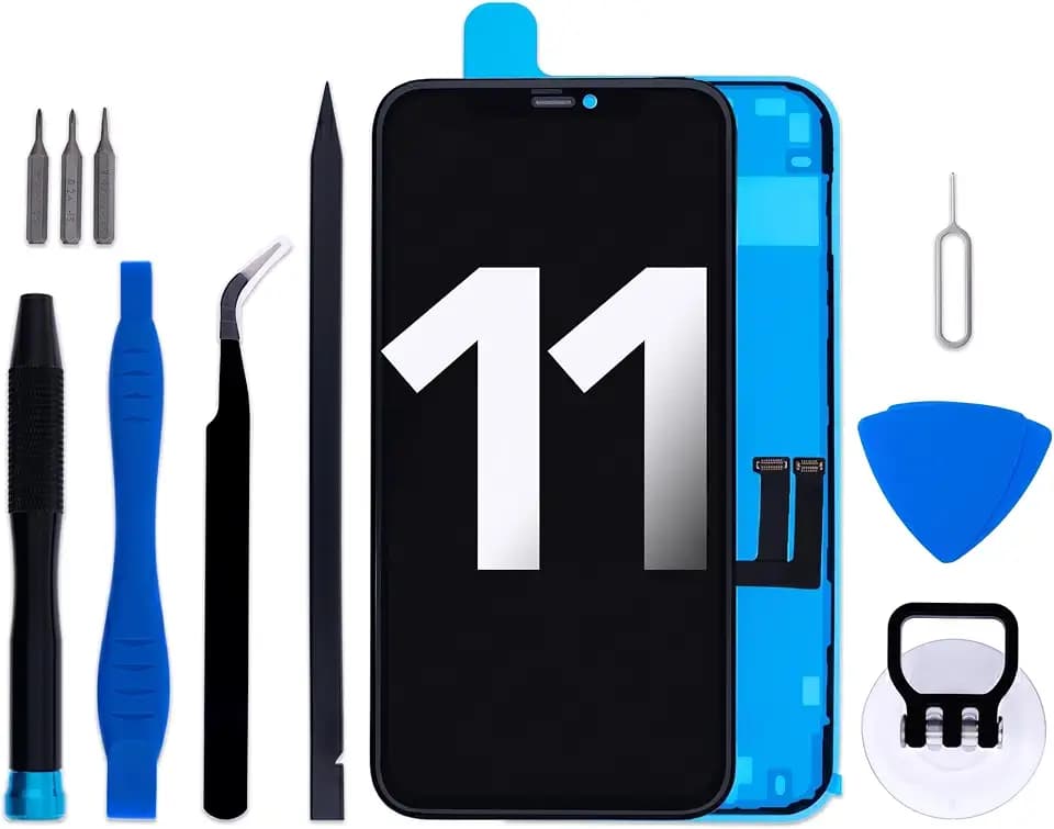 Screen Replacement Kit for iPhone 11, 6.1" LCD Digitizer Assembly & Tools