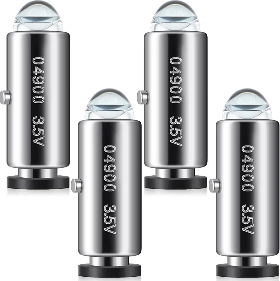 Funtery 4 Pcs Halogen Replacement Bulbs Compatible with Welch Allyn, 3.5v Lamp Type 04900-u Otoscope Lamp