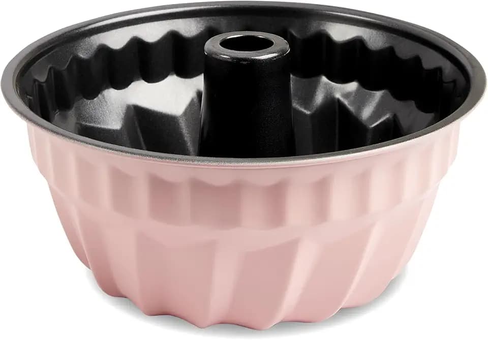 wenco Mini-Gugelhupfform, 18 cm Durchmesser, ideal für kleine Kuchen, hochwertige Antihaftbeschichtung, aus robustem Stahl, gleichmäßige Wärmeverteilung, in stilvollem Rosa, leicht zu reinigen