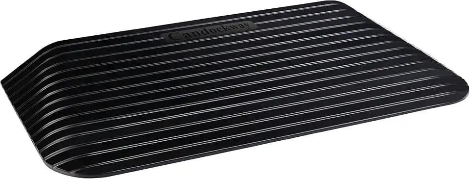 3" Wheelchair Threshold Ramp 4400LBS Non-Slip Portable Black