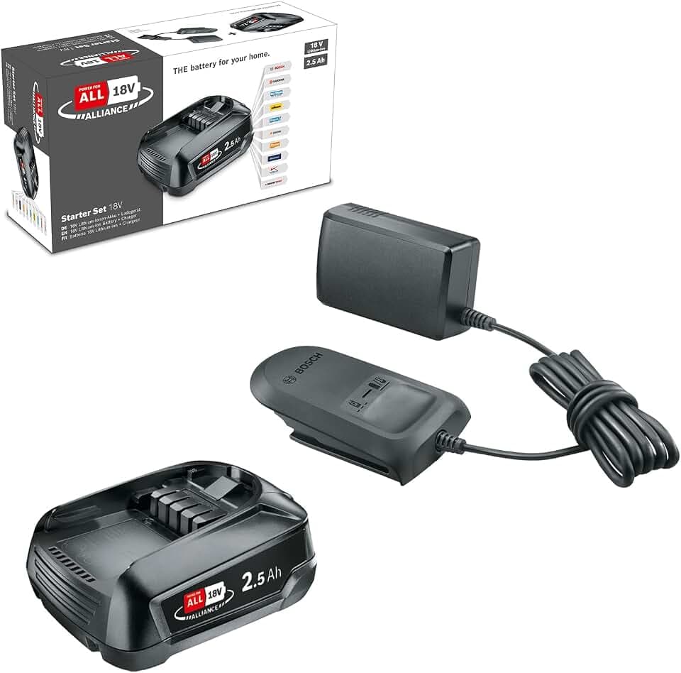 Bosch 18V Akku und Ladegerät 2.5Ah (18V Starter Set, Power for All) Lithium ion Battery