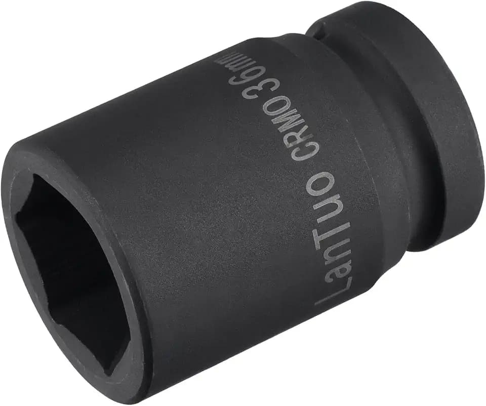 uxcell 1" Drive by 36mm 6-Point Impact Socket, CR-V 80mm Length, Standard Metric Sizes
