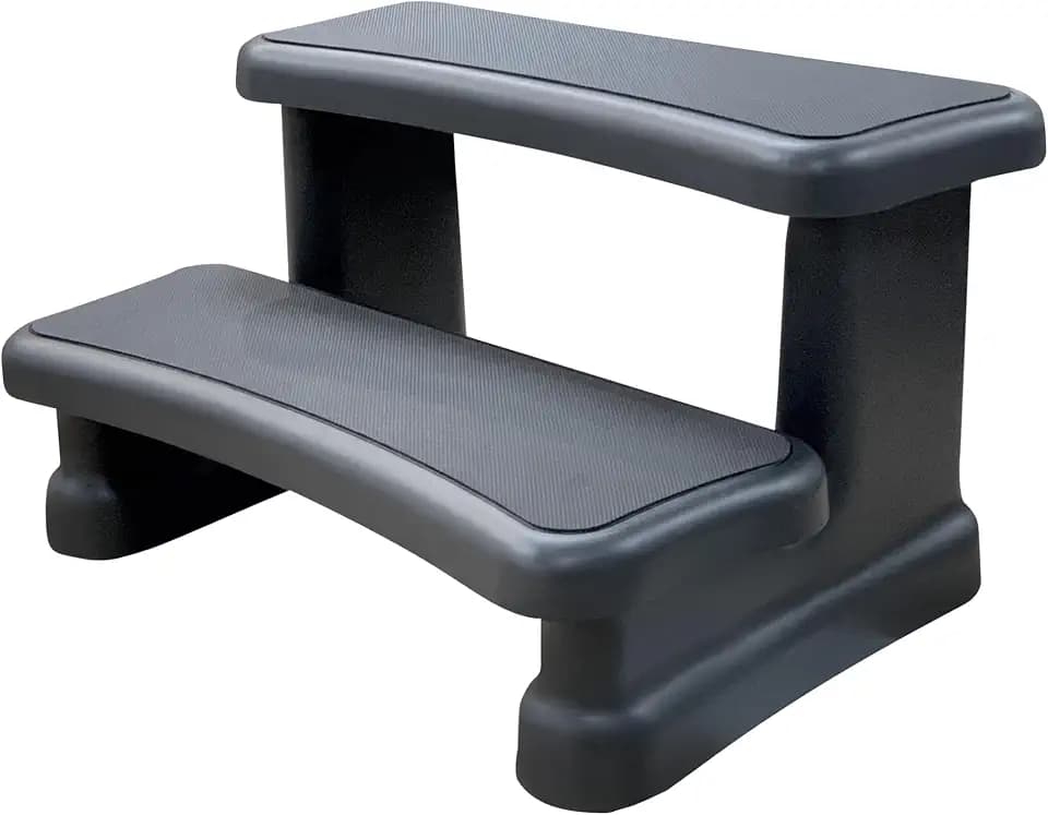 CANADIAN SPA CO. Universal Step for hot tubs, 2 Steps, 28.35" x 20" x 15.75" High, Entry aid spa Step, Non-Slip and Portable, hot tub and spa Accessories