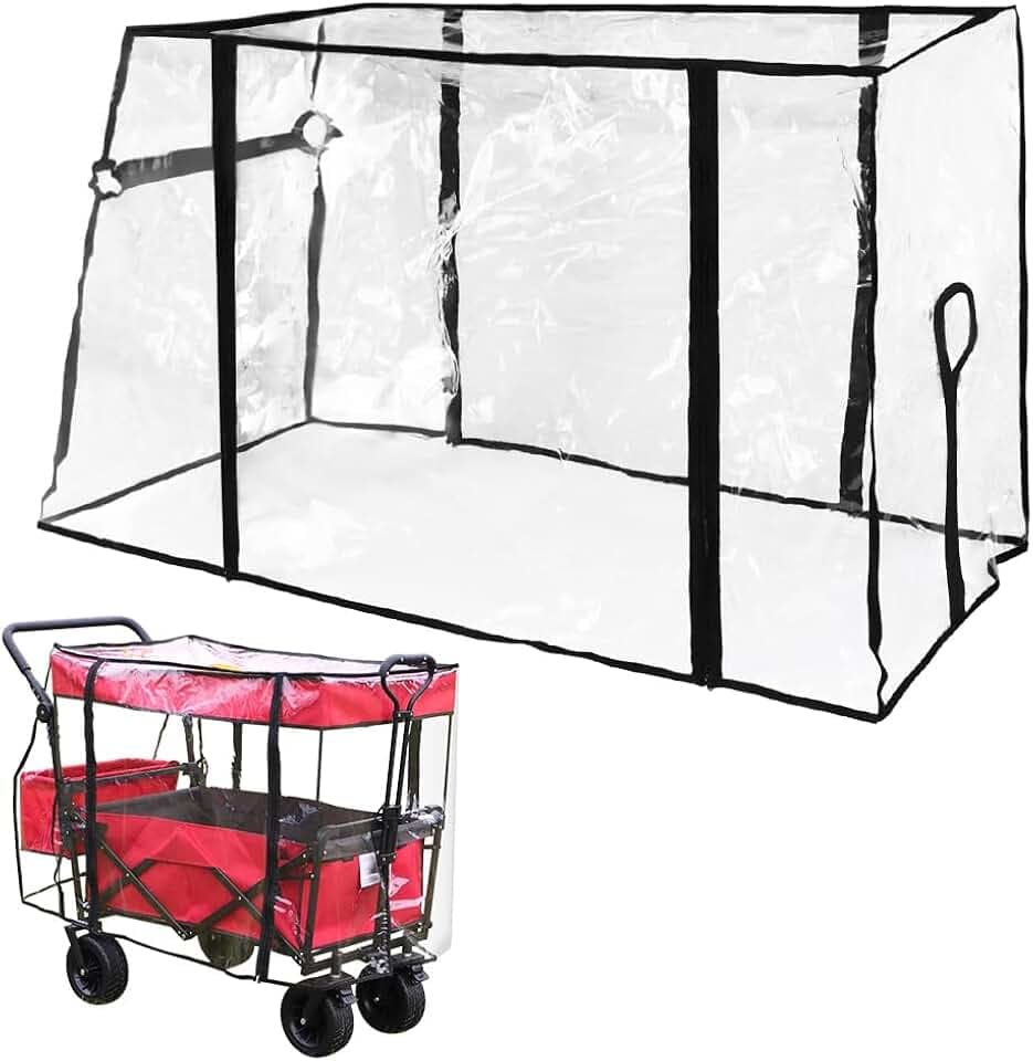 Regenschutz für faltbare Wagen, transparent, zusammenklappbar, für Garten und Camping