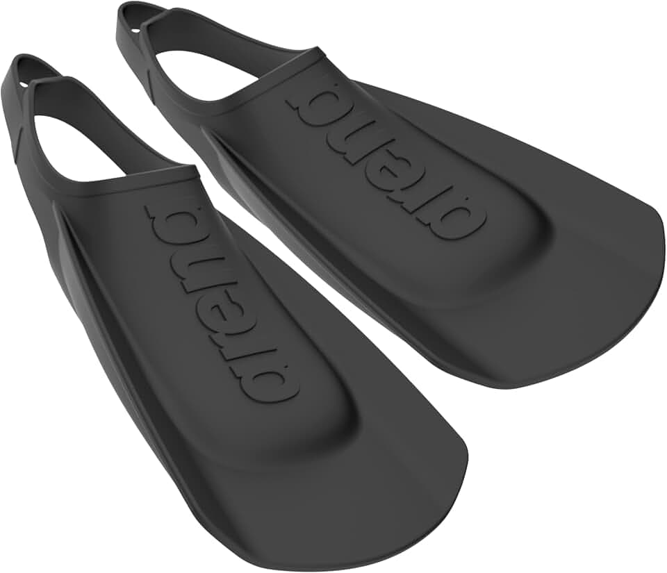 Arena Schwimmflossen für Erwachsene, Unisex, für Erwachsene, bequem, leicht, für Damen und Herren, Silikon, Kurze Klinge, offene Ferse
