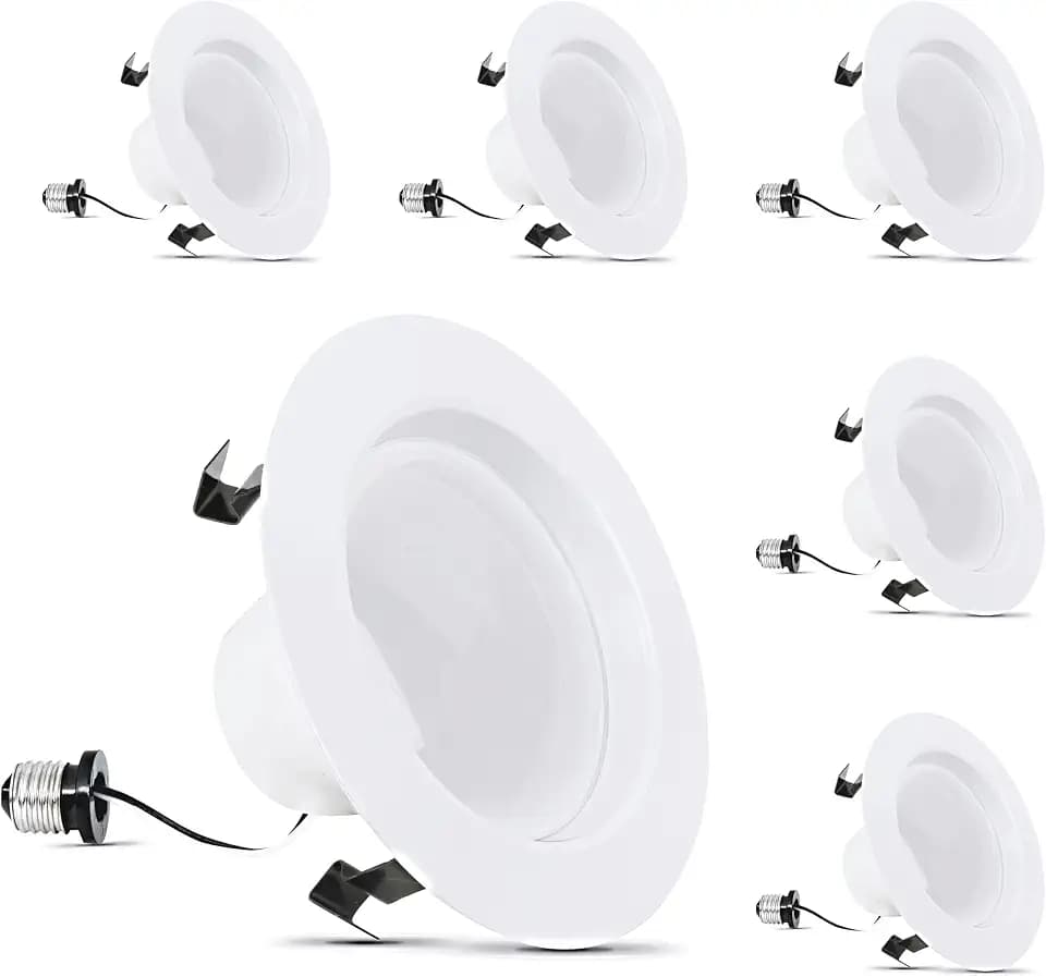 Feit Electric 4in LED Retrofit Recessed Downlight, 75W Eq, 2700K, 6 Pack