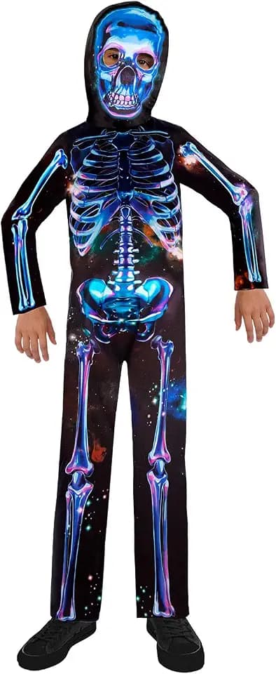 amscan Nachhaltiges Kinder Neon Skelett Halloween Kostüm