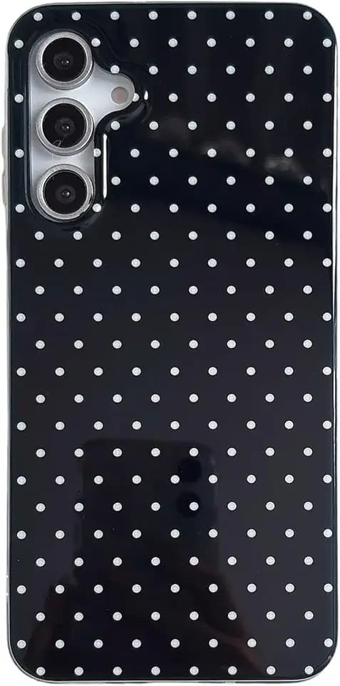 QLTYPRI Cute Polka Dot Phone Case for Samsung Galaxy A16 5G, Black