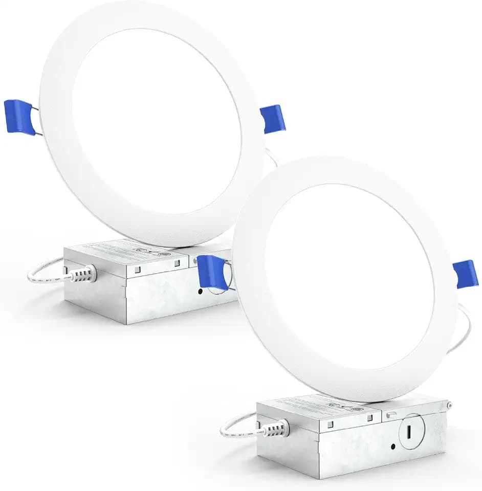 Sunco 2 Pack 6 Inch Canless LED Ultra-Slim Recessed Light, 14W-100W