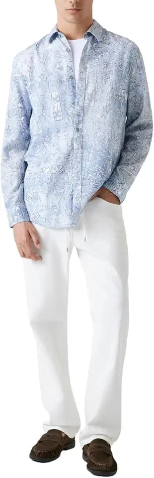 GUESS Men's Eco Allover Print Shirt