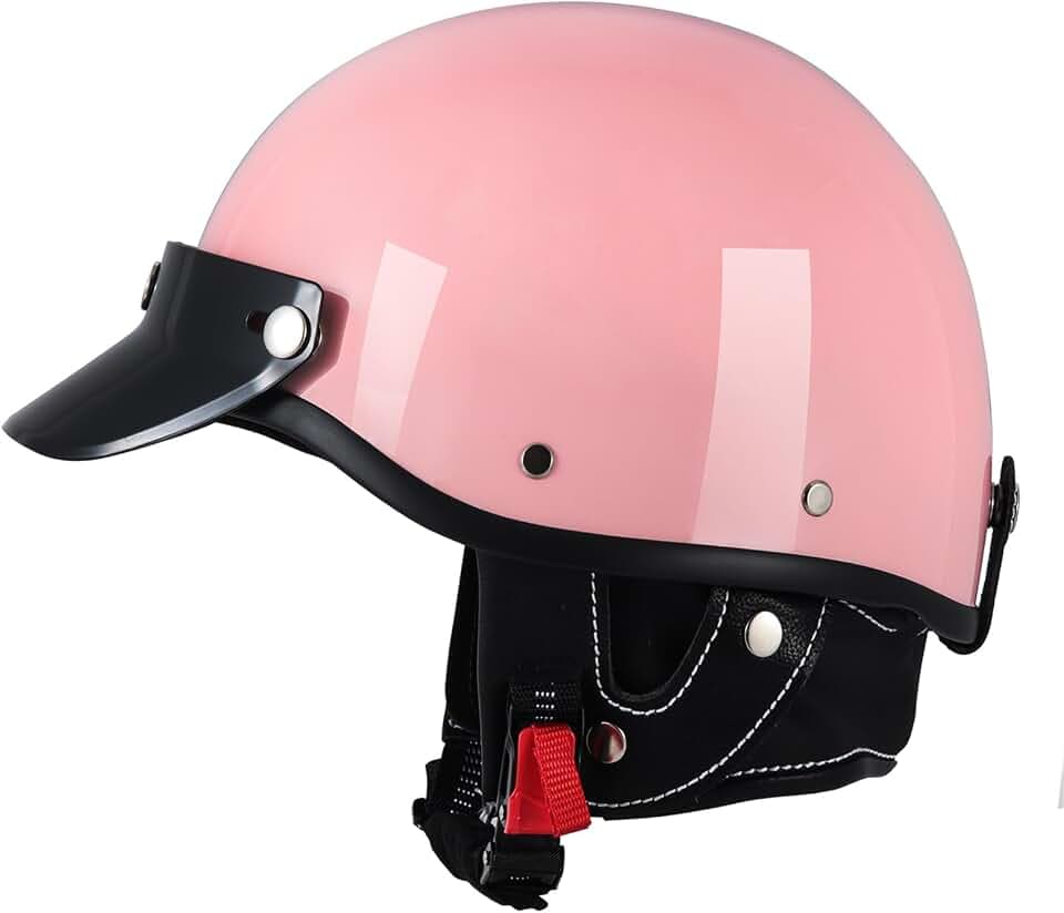 SanQing Retro Open Face Half Motorcycle, Cruiser Helmets-DOT