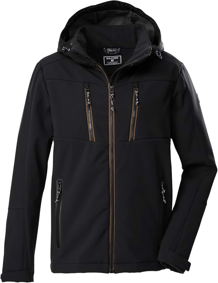 killtec Herren Kow 79 Mn Sftshll Jckt Softshelljacke mit abzippbarer Kapuze