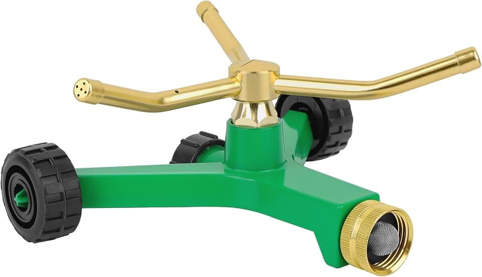 RESTMO 3-Arm Metal Sprinkler with Wheel Base
