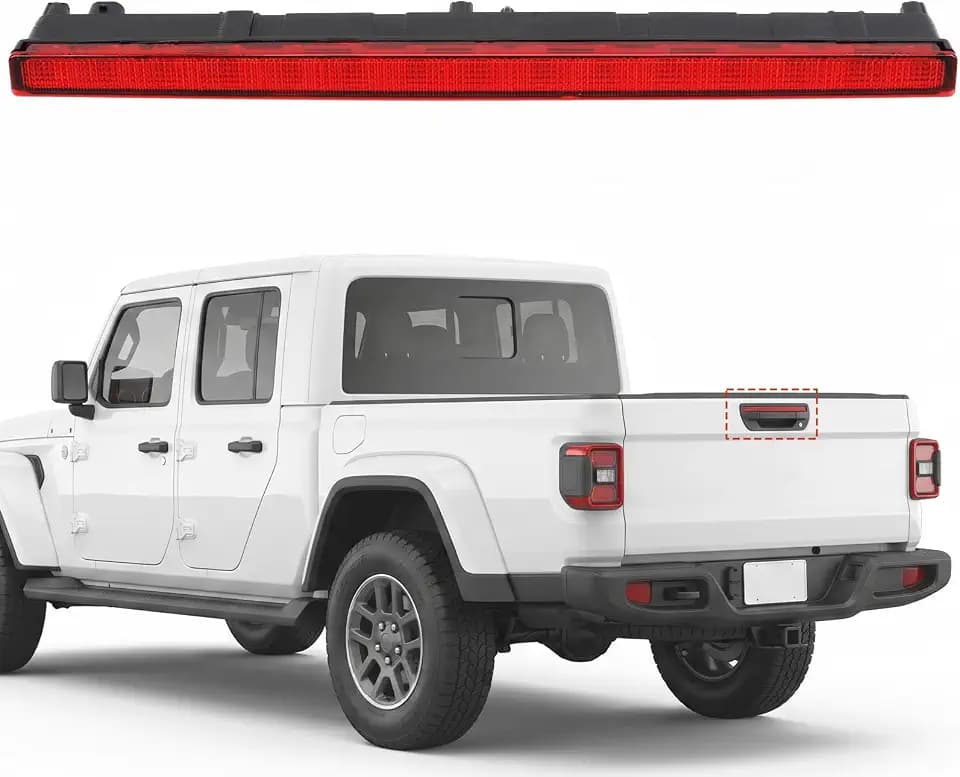 3rd Brake Light Compatible with Jeep Gladiator 2020 2021 2022 2023 2024 2025 923-297 Third Brake Light 68338388AC Center High Mount Stop Light