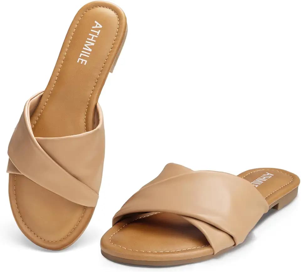 ATHMILE Sandals for Women 2026 Dressy Summer Flat