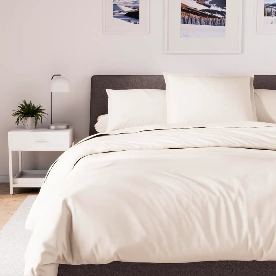 Soleil d'ocre, Bettdeckenbezug aus Polycotton 280x240 cm Percale Leinen, Idéale Ferienvermietung und Hotellerie