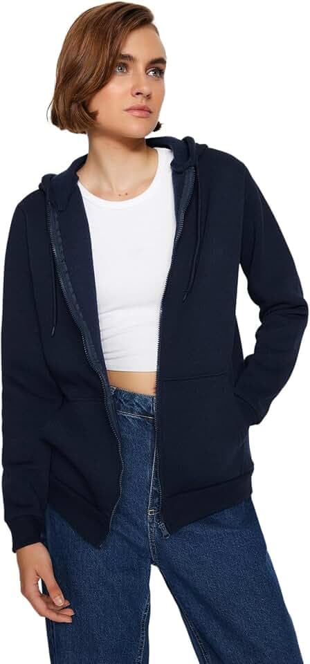 TRENDYOL Damen Kapuzensweatshirt in Oversize-Optik Sweatshirt