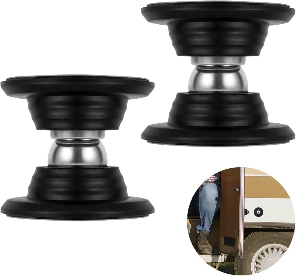 PEUTIER 2er-Pack Magnetischer Wohnmobil-Türhalter, Stark Magnetisch Gepäcktürverschluss Wohnmobil-Türstopper mit Schrauben und Kleber Wohnmobil-Zubehör für Drinnen Draußen