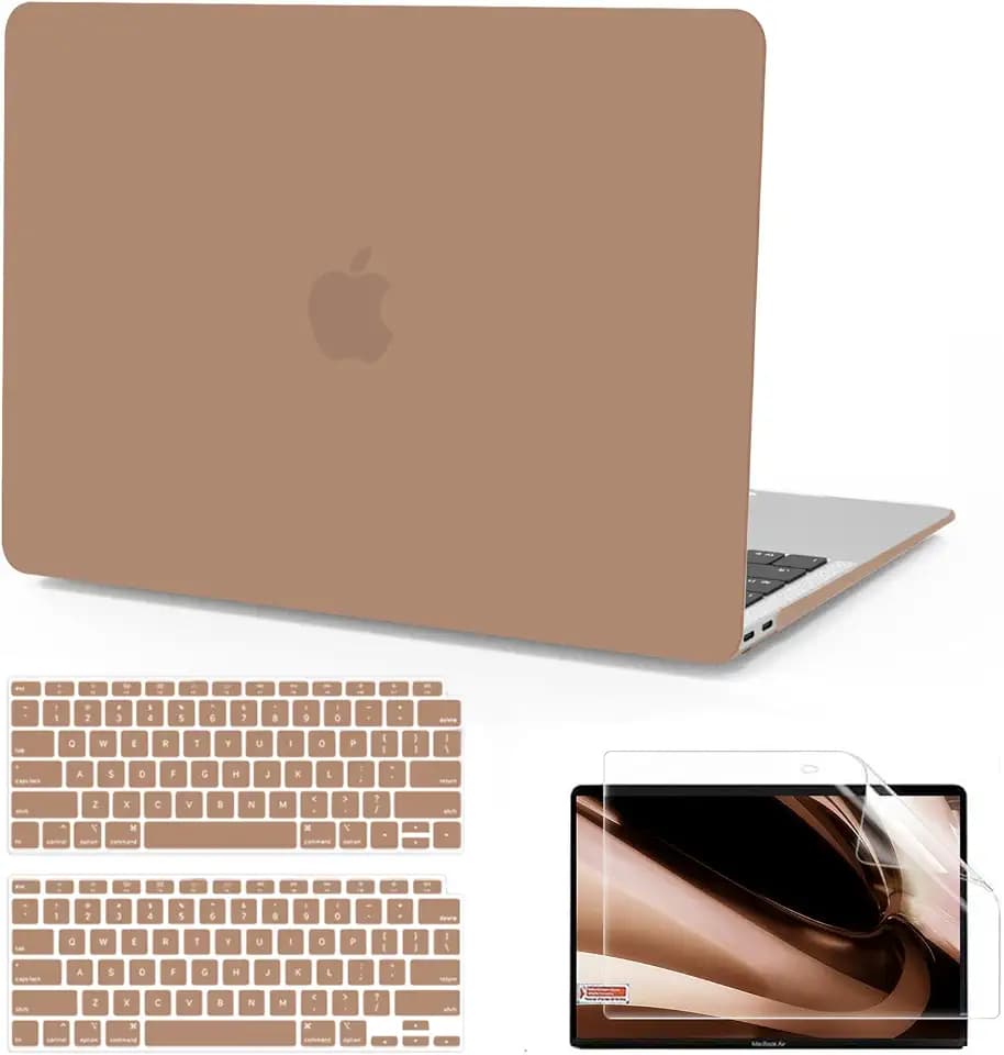B BELK for MacBook Air 13 inch Case 2021-2018 M1 A2337 A2179 A1932, Brown