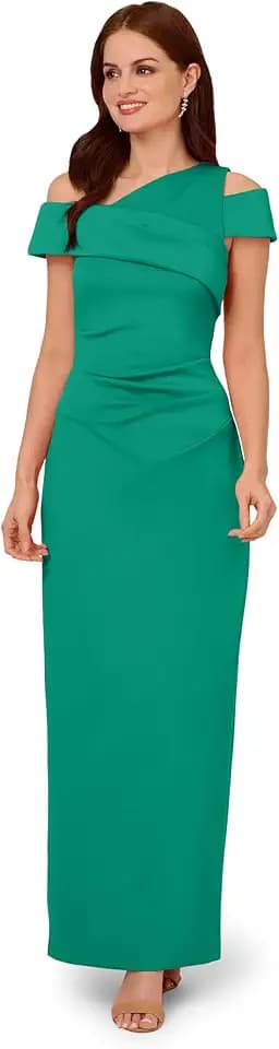 Adrianna Papell Women's Asymmetrical Drape Gown