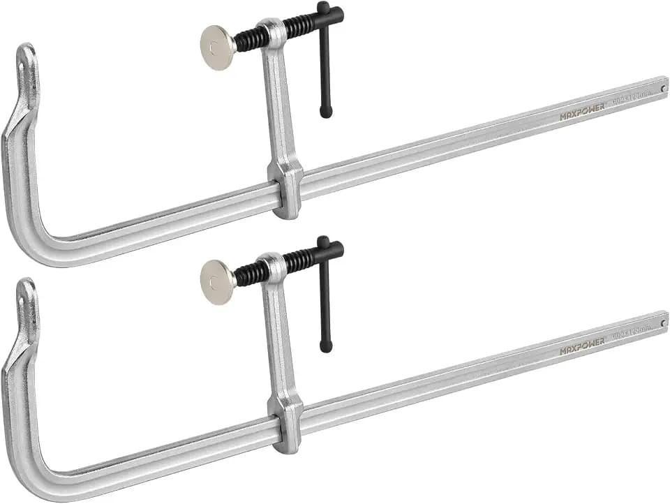 MAXPOWER 24-inch F Clamp, 4-3/4" Throat, Forged Full Steel Bar Clamp