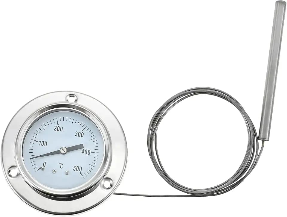 DRELD Backofenthermometer BBQ Thermometer Ofenthermometer mit 150 cm Edelstahlsonden für Backöfen, Pizzaofen, Holzöfen, BBQ 0-500℃