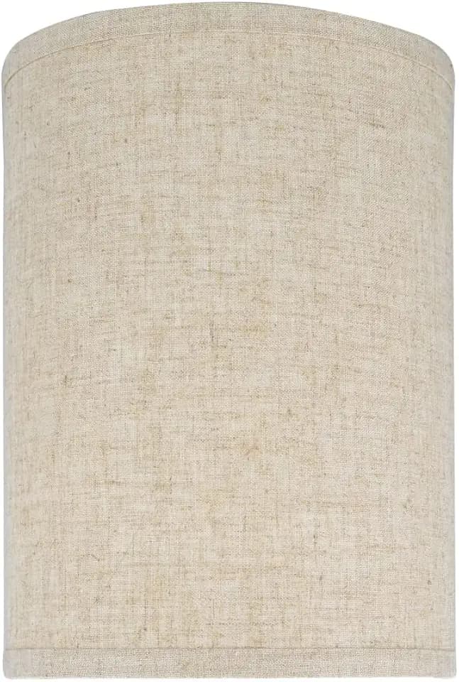 Aspen Creative 31031A Transitional Hardback Drum (Cylinder) Shape Spider Construction Lamp Shade in Beige, 8" wide (8" x 8" x 11")