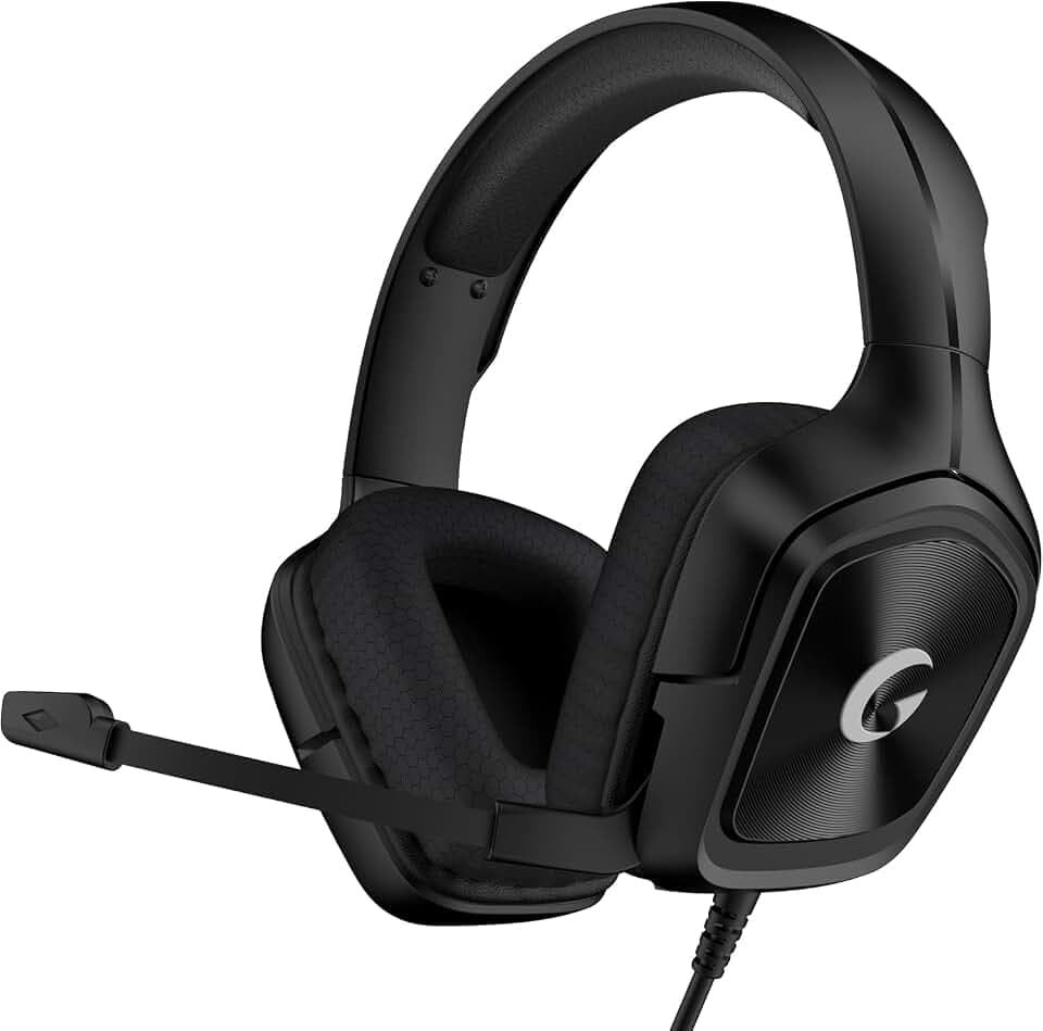 AOC Wired Gaming Headset for PS5, Xbox, PC, HD Mic, Stereo Bass, 79in Cable