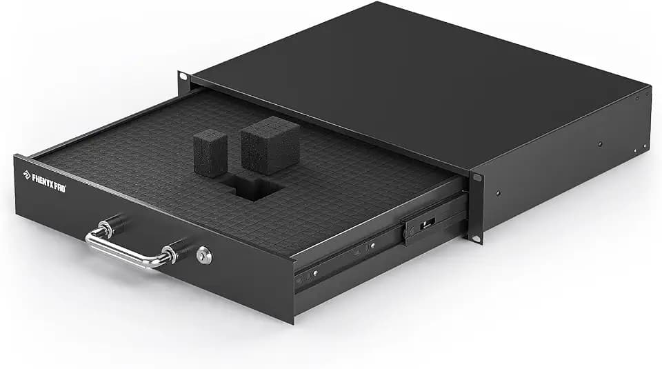 Phenyx Pro 2U Locking Rack Drawer for 19-Inch Rack PRDWR-2U