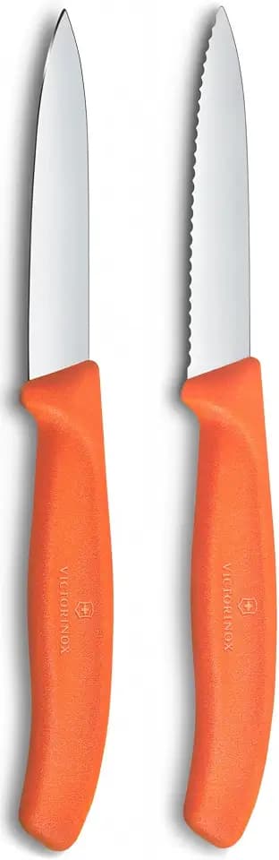 Victorinox Swiss Classic Gemüsemesser-Set, Tomatenmesser, 2-teilig, Orange