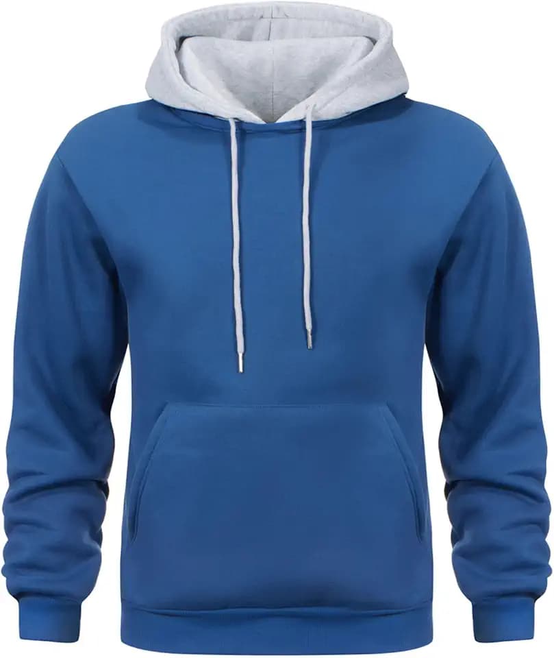 comefohome Hoodie Herren Pullover Langarm Sweatjacke Kapuzenpullover Farbblock Sweatshirt