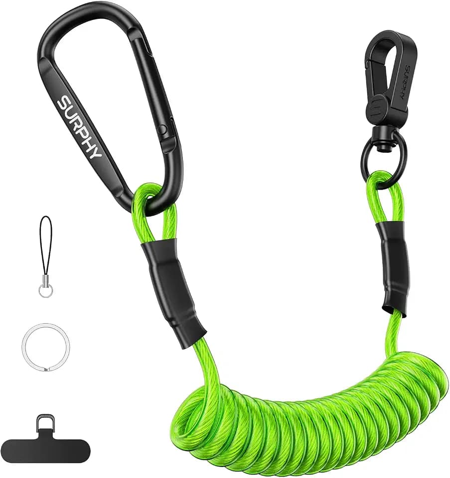 SURPHY Anti Theft Phone Strap, Phone Lanyard, Sturdy Steel Wire Keychain