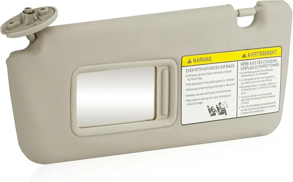 Beige Driver Left Side Sun Visor Replacement Compatible with 2004-2005 Toyota RAV4 Replace 74320-42420-B0