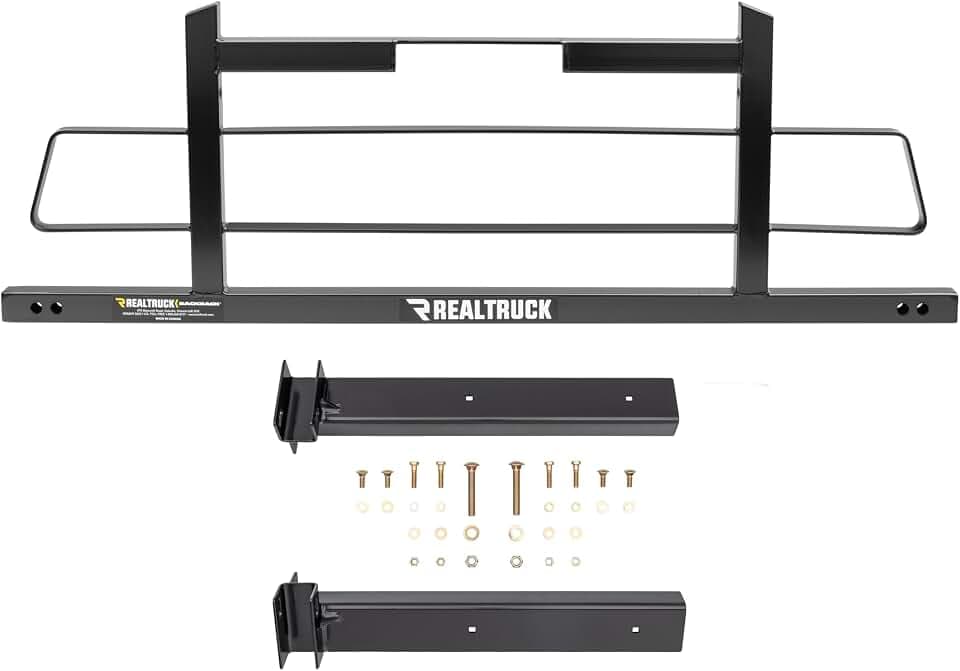 RealTruck BACKRACK Hardware Kit for use w/ 21" Toolbox, Low-Profile, Black, N | 30201LP | Fits 1999-2016 Ford F-250/F-350/F-450
