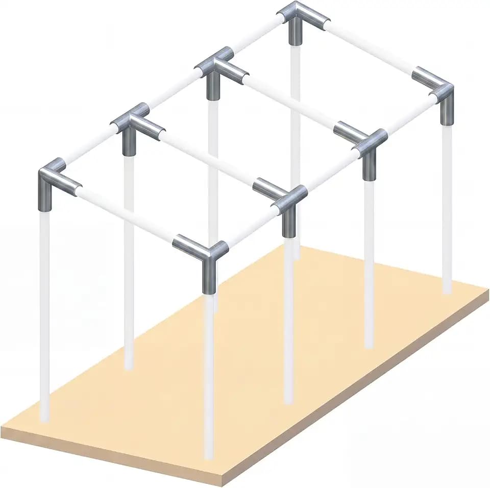 Frienda 8-Leg Lean-to Canopy Fittings for Under 1-3/8" Pipes, 1-3/8" ID