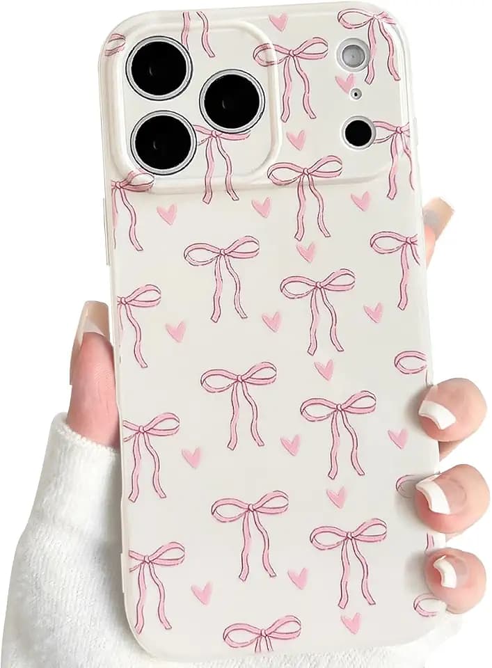 Lovmooful for iPhone 17 Pro/iPhone 18 Pro Case Bowknot-Bow&Heart
