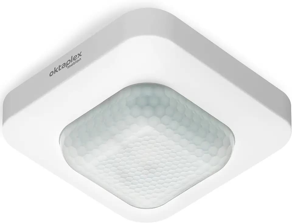Oktaplex Leo Bewegungsmelder Innen 360° 10m Reichweite 230V Aufputz Bewegungssensor LED geeignet weiß